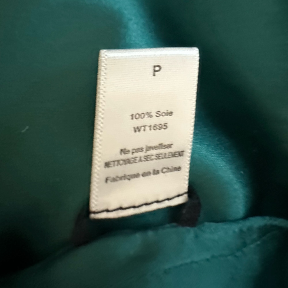 The Addison Story | Teal Green Cut Out Shoulder Silk Tunic - Picture 7 of 14